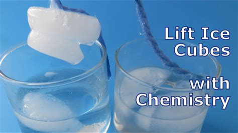 Use Chemistry To Lift Ice Cubes Stem Activity Ice Cube Science Experiment - Ice Cube Science Experiment