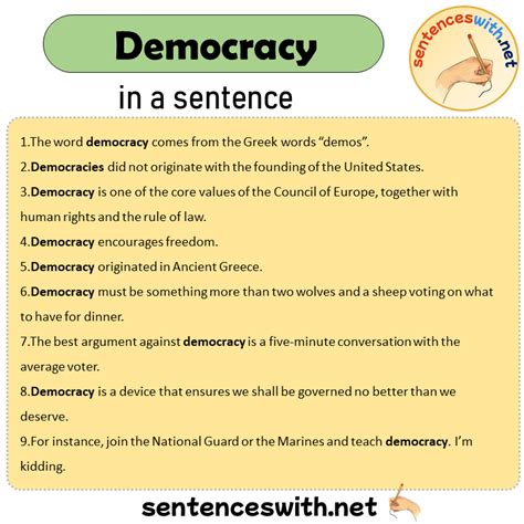 use democracy in a sentence