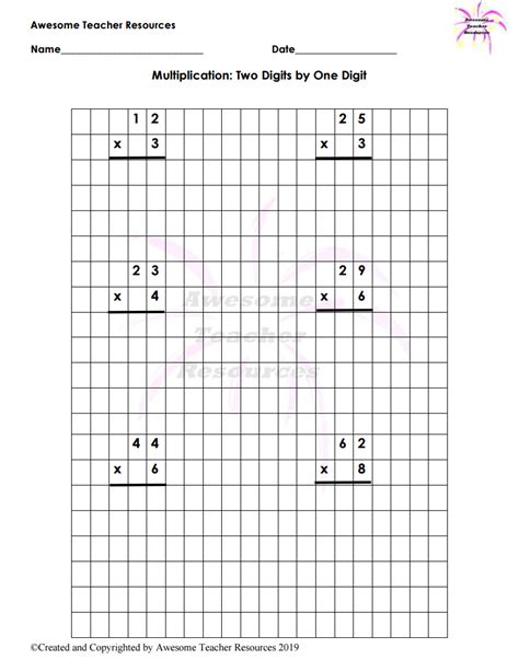 Use Graph Paper To Make Multiplication And Long Long Division Graph Paper - Long Division Graph Paper