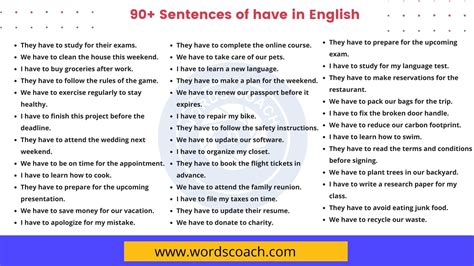 use of have to in sentence