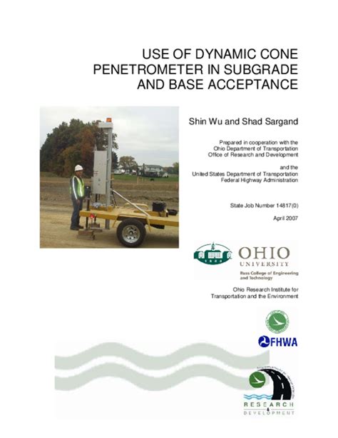 Full Download Use Of Dynamic Cone Penetrometer In Subgrade And Base 