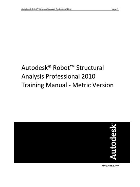 User Manual Autodesk Autodesk Robot Structural Analysis