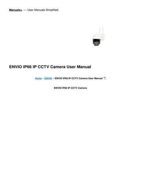 User Manual Cctv Camera