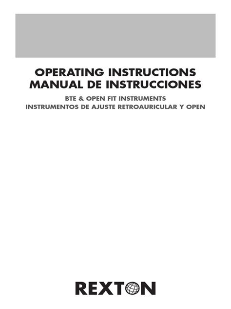 User Manual Rexton