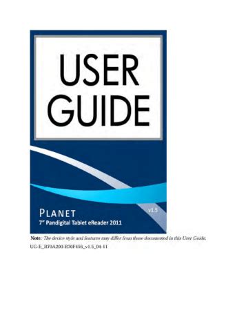 Download User Guide For Pandigital Planet 