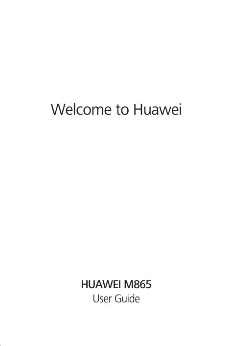 Read Online User Guide Huawei 865 