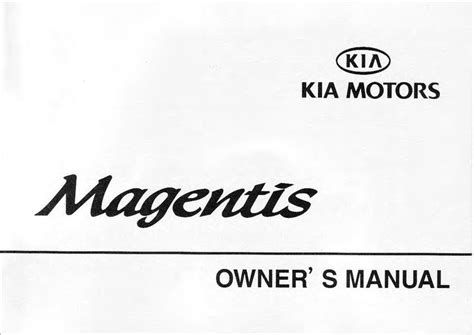 Read User Guide Kia Magentis 