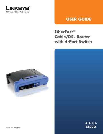Read Online User Guide Linksys Befsr41 Manual 