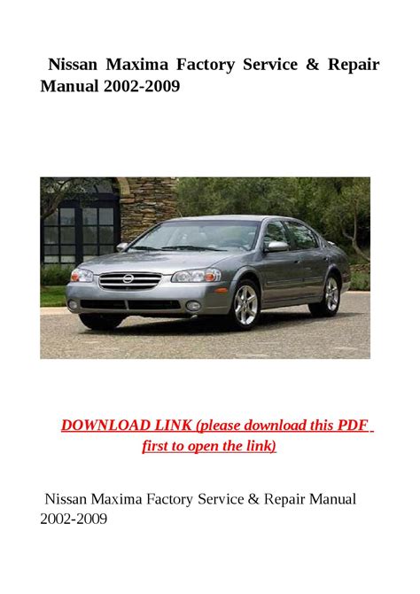 Download User Guide Nissan Maxima 2009 