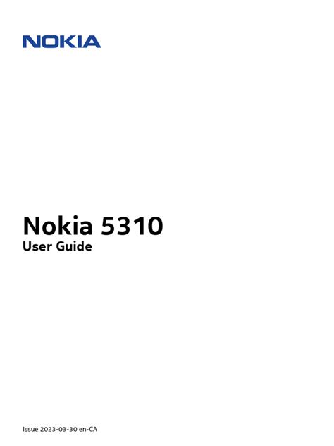 Download User Guide Nokia 5310 