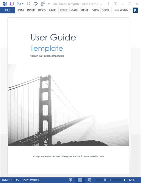 Read Online User Guide Templates Free 