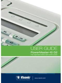 Read User Guide Visonic 