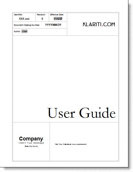 Full Download User Manual Document Template 