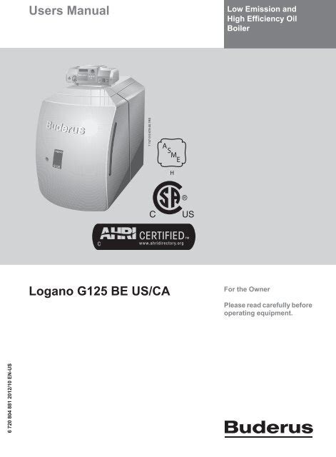 Users Manual Buderus