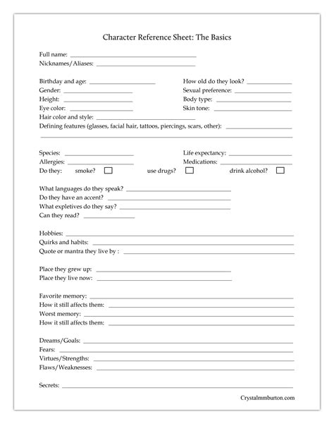 Using Character Sheets In Fiction Writing Freelancewriting Fiction Writing Character Sheet - Fiction Writing Character Sheet