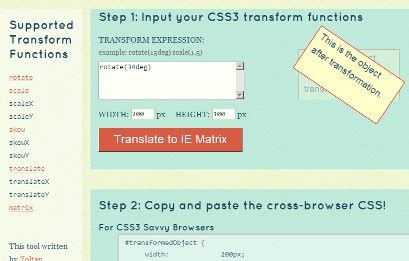 Using Css3 Style Transforms In Ie Without Javascript Drop The Y And Add Ies - Drop The Y And Add Ies