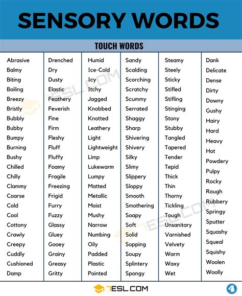 Using Descriptive And Sensory Language Writing Worksheets Sensory Words Worksheet - Sensory Words Worksheet