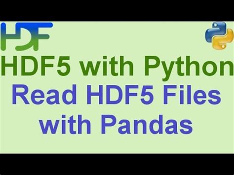 Using Hdf5 Files In Python