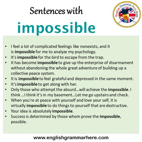using impossible in a sentence