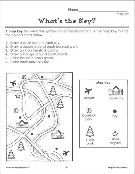 Using Map Key Worksheets Learny Kids Using A Map Key Worksheet - Using A Map Key Worksheet