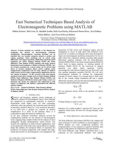 using matlab for electromagnetic problems