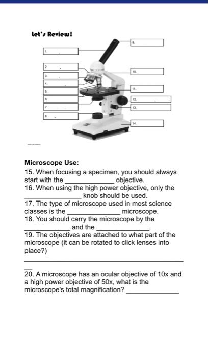 Using Microscopes Quiz Amp Worksheet For Kids Study Microscope Practice Worksheet - Microscope Practice Worksheet