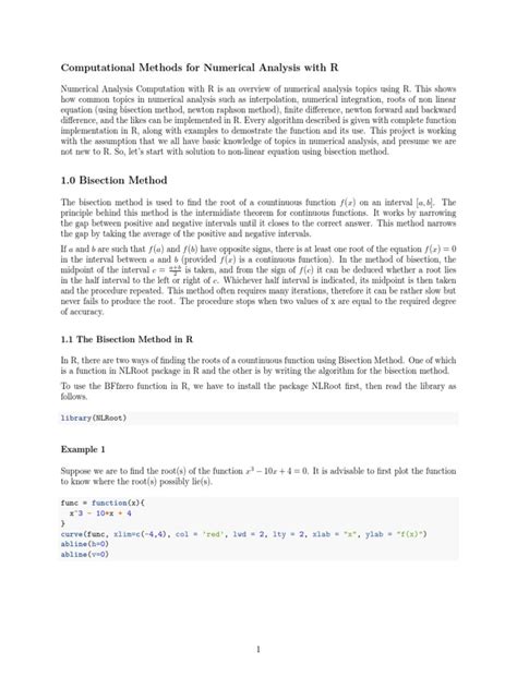 Using R For Numerical Analysis In Science And Engineering Chapman Hallcrc The R Series
