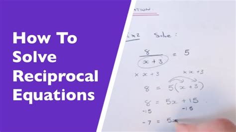 Using Reciprocals To Solve Equations Algebra Helper 4rth Grade Books - 4rth Grade Books