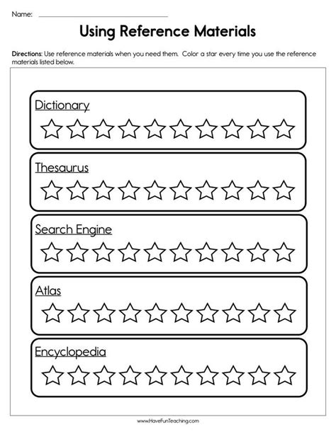 Using Reference Materials Worksheet Education Com Reference Material Worksheet - Reference Material Worksheet