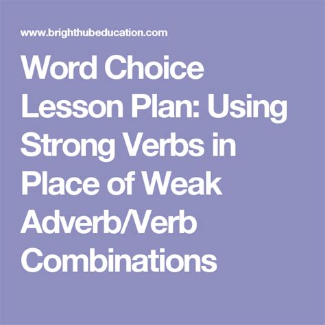 Using Strong Verbs Lesson Plans Amp Worksheets Reviewed Using Strong Verbs Worksheet - Using Strong Verbs Worksheet