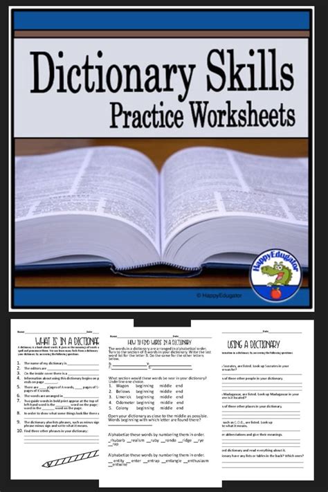 Using The Dictionary Worksheet   Dictionary Skills Worksheets - Using The Dictionary Worksheet