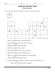 Using The Periodic Table Extra Practice Worksheet Using The Periodic Table Worksheet Answers - Using The Periodic Table Worksheet Answers