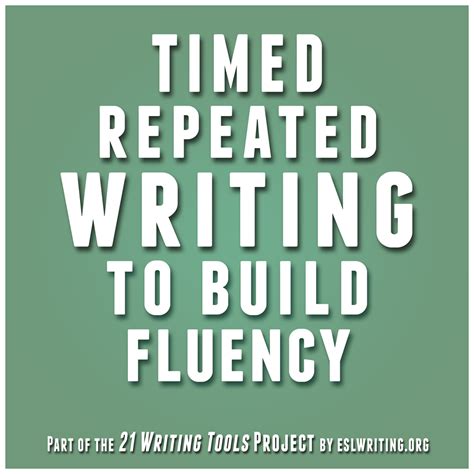 Using Timed Practice With Repeated Writings To Promote Writing Fluency Activities - Writing Fluency Activities