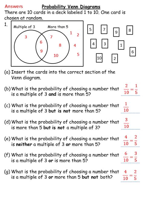 Using Venn Diagrams Worksheet Probability Beyond Maths Twinkl Using Venn Diagrams Worksheet - Using Venn Diagrams Worksheet