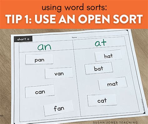 Using Word Sorts In The Classroom Tips And First Grade Word Sorts - First Grade Word Sorts