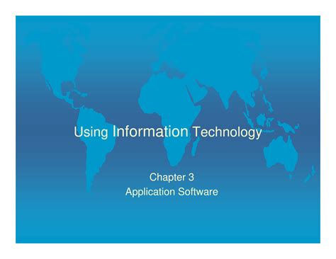 Read Online Using Information Technology Chapter 3 