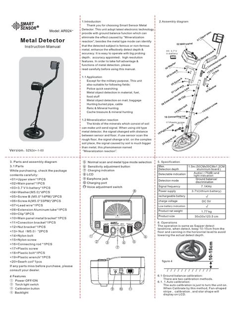 Read Using Metal Detector L24Bk Instruction Manual 