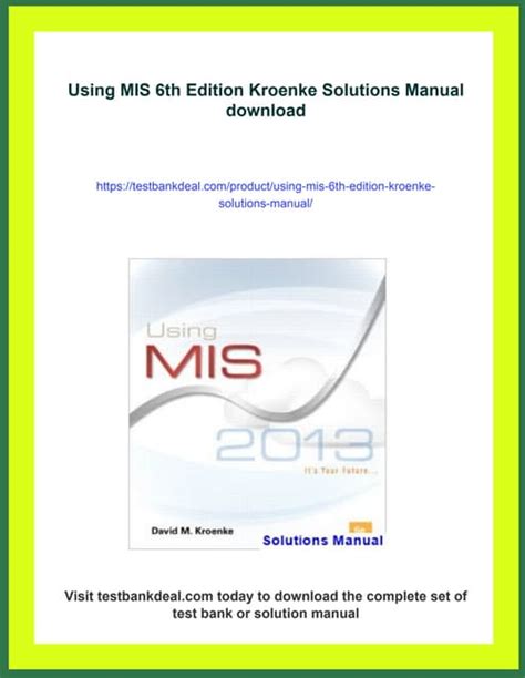 Read Using Mis 6Th Edition 