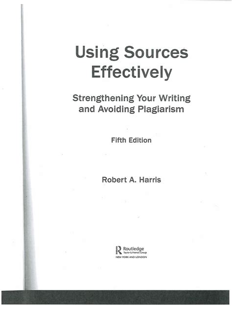 Download Using Sources Effectively 3Rd Edition By Harris Pdf 