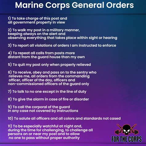 Usmc General Orders
