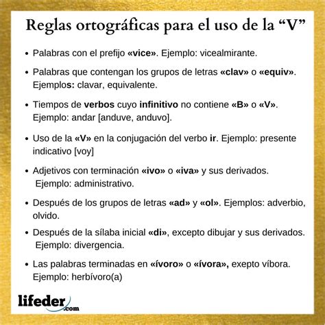 Uso De La V