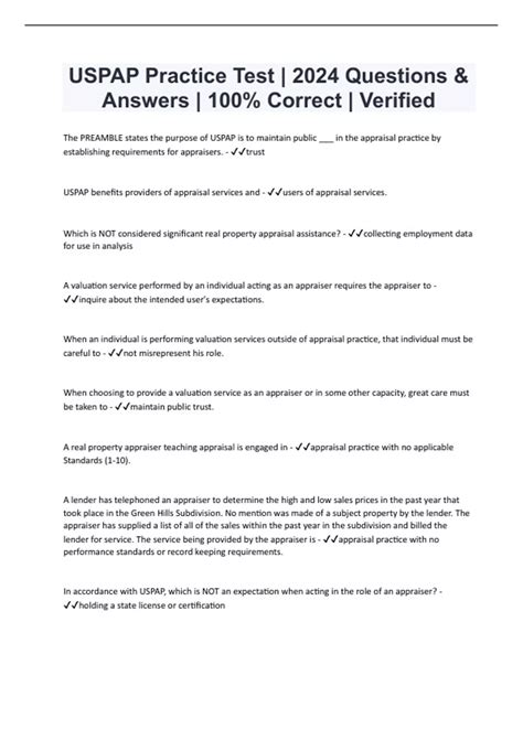 uspap test answers