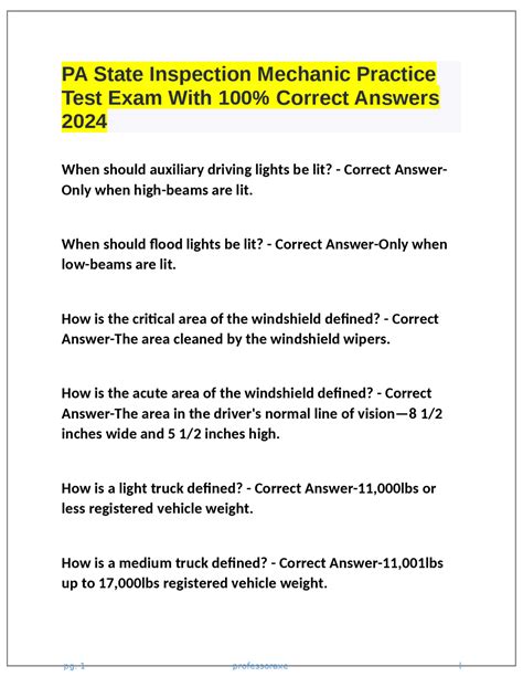 Usps Auto Mechanic Test
