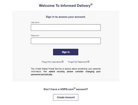 Usps Informed Delivery Login One Simple Step To Secure Your Mail