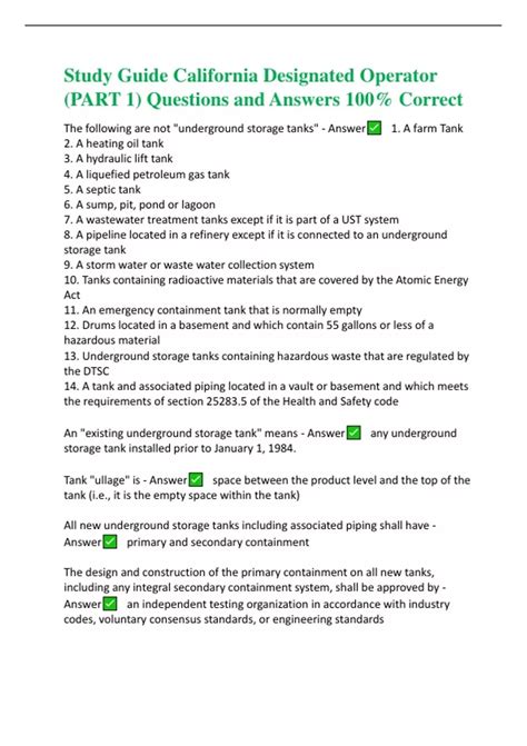 Ust Designated Operator Test Questions And Answers