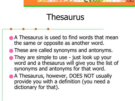 Usually Thesaurus