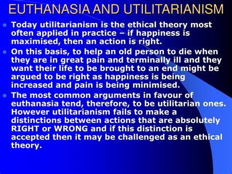 Utilitarianism And Euthanasia