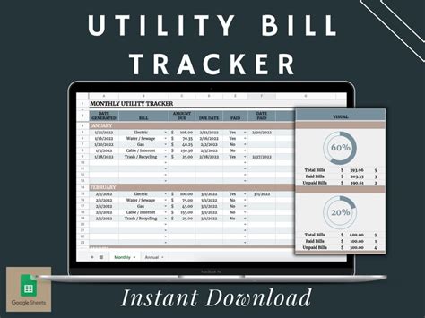 Utility Bill Tracking Spreadsheet