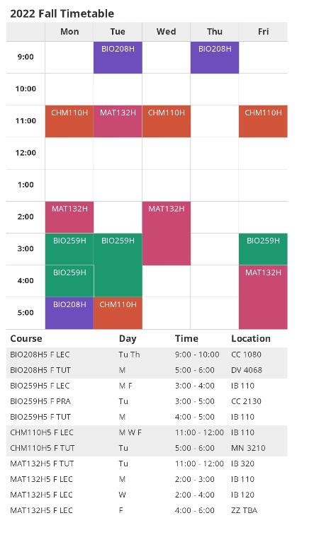Utm Timetable Builder