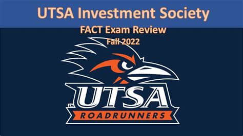 Utsa Fact Exam